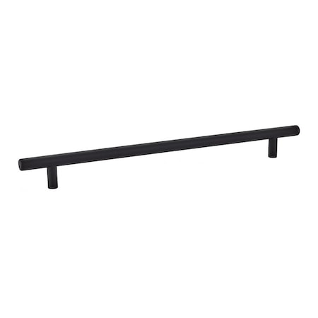 Emtek Brass Bar Cabinet Pull with 10 in Center to Center Flat Black Finish 86364US19